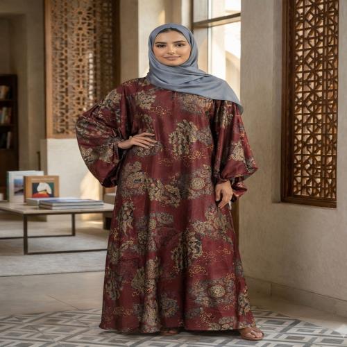 فستان جاكار  نصف سوسته دهبي